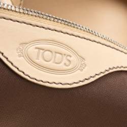 Pre Owned حقيبة تودز جلد كريمية