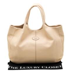 Pre Owned حقيبة تودز جلد كريمية