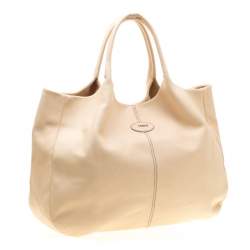 Pre Owned حقيبة تودز جلد كريمية