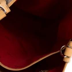 Pre Owned Tod’s Metallic Beige Coated Canvas G-Bag Easy Sacca Grande Tote