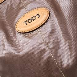 Pre Owned Tod’s Metallic Beige Coated Canvas G-Bag Easy Sacca Grande Tote