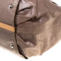 Pre Owned Tod’s Metallic Beige Coated Canvas G-Bag Easy Sacca Grande Tote