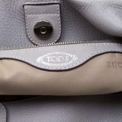 Pre Owned حقيبة تودز جلد حُبيبي رصاصية