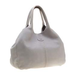 Pre Owned حقيبة تودز جلد حُبيبي رصاصية