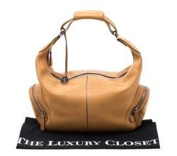 Pre Owned Tod's Tan Leather Charlotte Hobo
