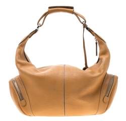 Pre Owned Tod's Tan Leather Charlotte Hobo