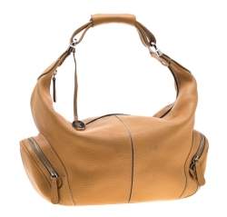Pre Owned Tod's Tan Leather Charlotte Hobo