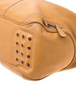 Pre Owned Tod's Tan Leather Charlotte Hobo
