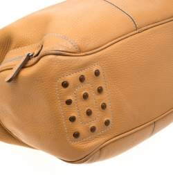 Pre Owned Tod's Tan Leather Charlotte Hobo
