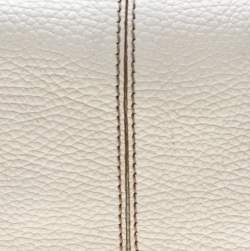 Tod's White Leather Charlotte Hobo