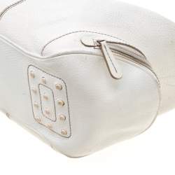 Tod's White Leather Charlotte Hobo