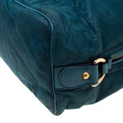 Tod's Green Shimmering Suede Pashmy Hobo