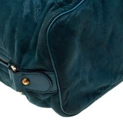 Tod's Green Shimmering Suede Pashmy Hobo