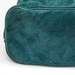 Tod's Green Shimmering Suede Pashmy Hobo
