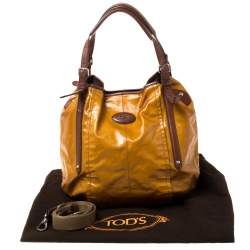 Pre Owned حقيبة يد تودز G-لاين ايزي ساكا كانفاس مقوى لامع و جلد مستردة