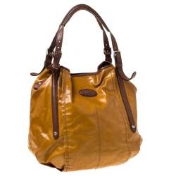 Pre Owned حقيبة يد تودز G-لاين ايزي ساكا كانفاس مقوى لامع و جلد مستردة