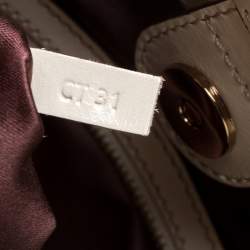 Pre Owned حقيبة يد تودز دي-كوب جلد عنابية/بيج فاتحة