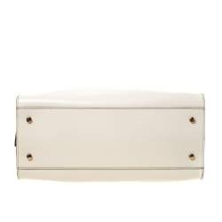 Pre Owned حقيبة يد تودز دي-كوب جلد عنابية/بيج فاتحة