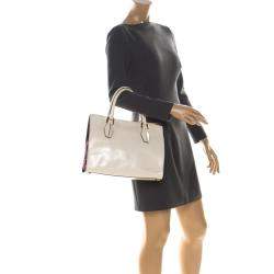 Pre Owned حقيبة يد تودز دي-كوب جلد عنابية/بيج فاتحة