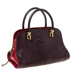 Tods Dark Brown Leather Sella Satchel 