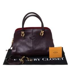 Tods Dark Brown Leather Sella Satchel 
