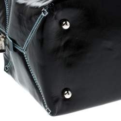 Tod's Black Patent Leather Box Satchel