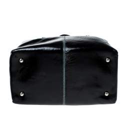 Tod's Black Patent Leather Box Satchel
