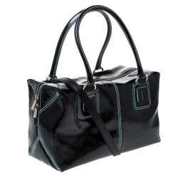 Tod's Black Patent Leather Box Satchel