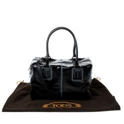 Tod's Black Patent Leather Box Satchel