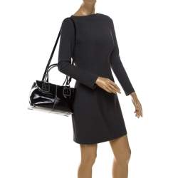 Tod's Black Patent Leather Box Satchel