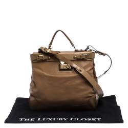 Tod's Brown Leather Top Handle Bag