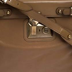 Tod's Brown Leather Top Handle Bag
