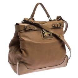 Tod's Brown Leather Top Handle Bag