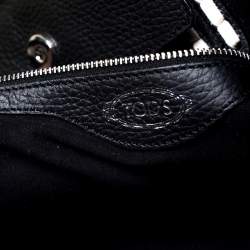 مملوكة مسبقًا Tod's Black Leather Gipsy Shopper Tote