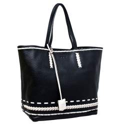 مملوكة مسبقًا Tod's Black Leather Gipsy Shopper Tote