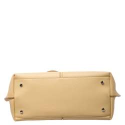 Pre Owned Tod's Yellow Leather Medium Joy Shopper Tote