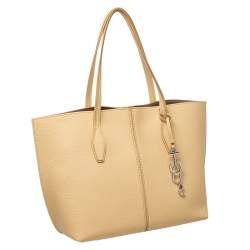 Pre Owned Tod's Yellow Leather Medium Joy Shopper Tote