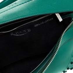 Tod’s Green Leather Wave Top Handle Bag