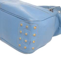 Tod's Blue Leather Medium Micky Hobos