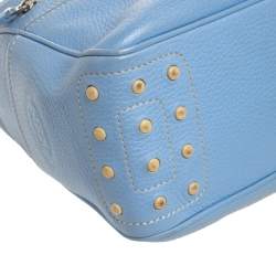 Tod's Blue Leather Medium Micky Hobos