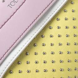 Pre Owned Tod's Tricolor Leather Mini Studded Wave Crossbody Bag