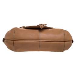 Tod's Beige Leather Flap Hobo