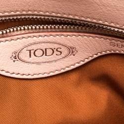 مملوكة مسبقًا Tod's Blush Pink Leather MIni Double T Shoulder Bag