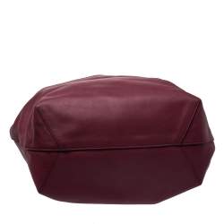 Pre Owned حقيبة يد تودز فلاور متوسطة جلد عنابي و كريمي