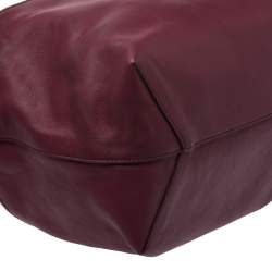 Pre Owned حقيبة يد تودز فلاور متوسطة جلد عنابي و كريمي