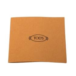 Pre Owned Tod's Cream/Brown Leather and Patent Leather Flower Tote