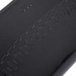 Tod's Black Patent Leather Zip Around Continental Wallet