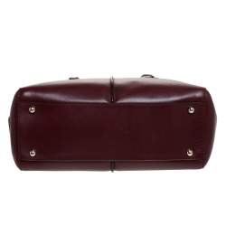 مملوكة مسبقًا Tod's Burgundy Leather Small D-Styling Shopper Tote
