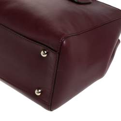 مملوكة مسبقًا Tod's Burgundy Leather Small D-Styling Shopper Tote