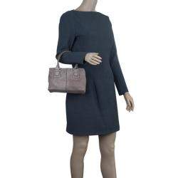 مملوكة مسبقًا حقيبة يد تودز بوكس جلد مدبوغ رمادي